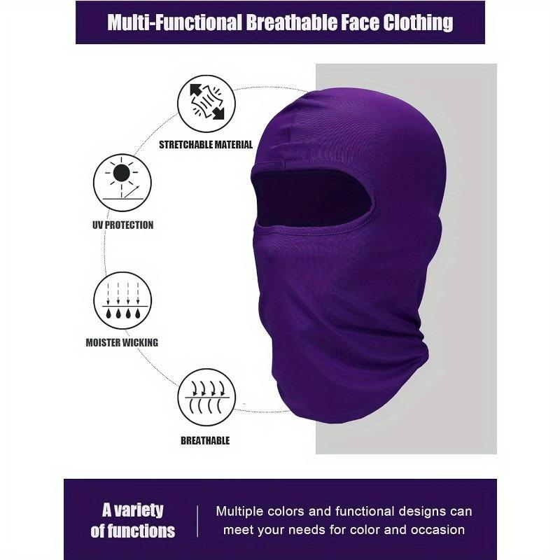 Full Face Mask, 9 Counts set Breathable Face Cover, Outdoor Sports Sun Protection Face Mask, Face Cover for Outdoor Cycling, Running, Hiking