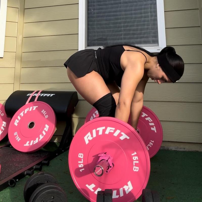 RitFit Pink Weight Plates Olympic Bumper Plates Weight Plates Fit 2