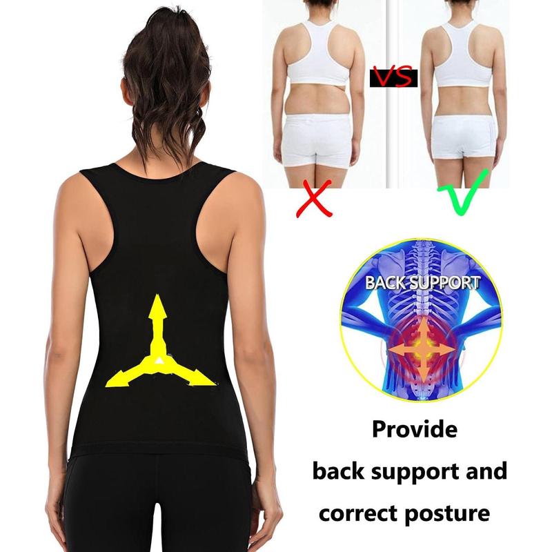 Sweat Vest for Women Waist Trainer Vest for Women Sauna Suit Sweat Shirt Tank Top Body Shaper