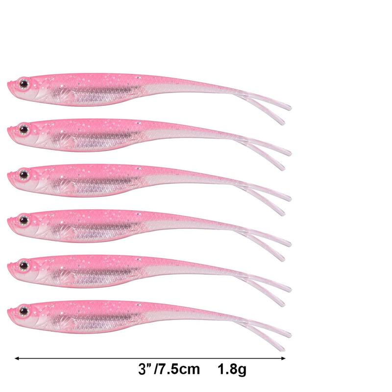 Artificial Fishing Lure, Reflective Simulation Soft Fish, High Quality X Tail Fork Tail Fake Bait, Outdoor Fishing Accessories