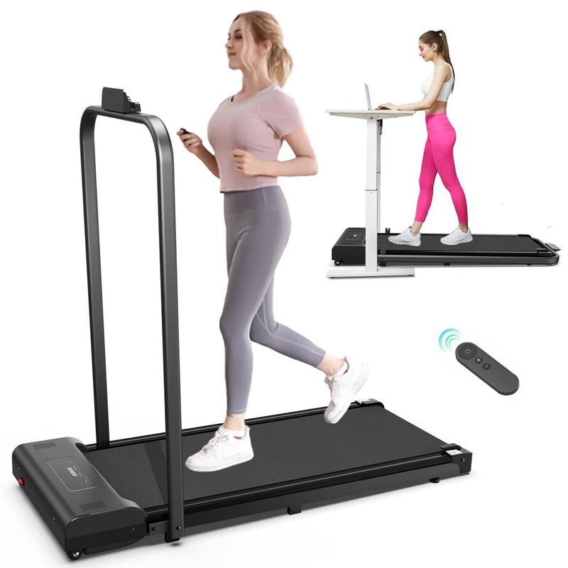 [Dufominc] 2-in-1 treadmill walking mat, desktop portable treadmill with handle, LED display screen, household walking and jogging machine (265lbs)