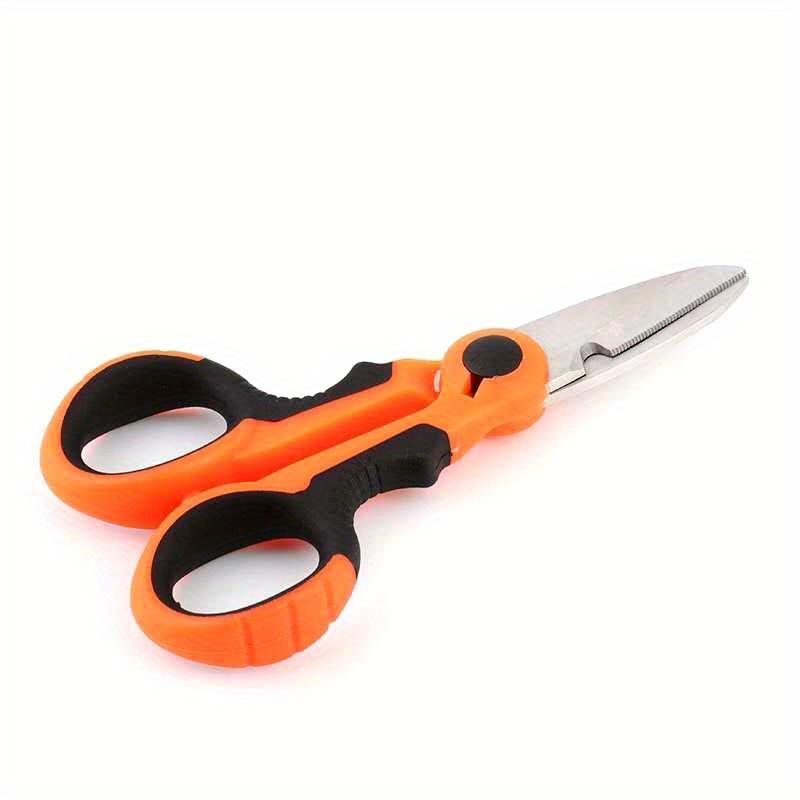 Stainless Steel Fishing Scissors, 1 Count Portable Scissor Pliers, Zigzag Fishing Tool, Outdoor Fishing Accessories