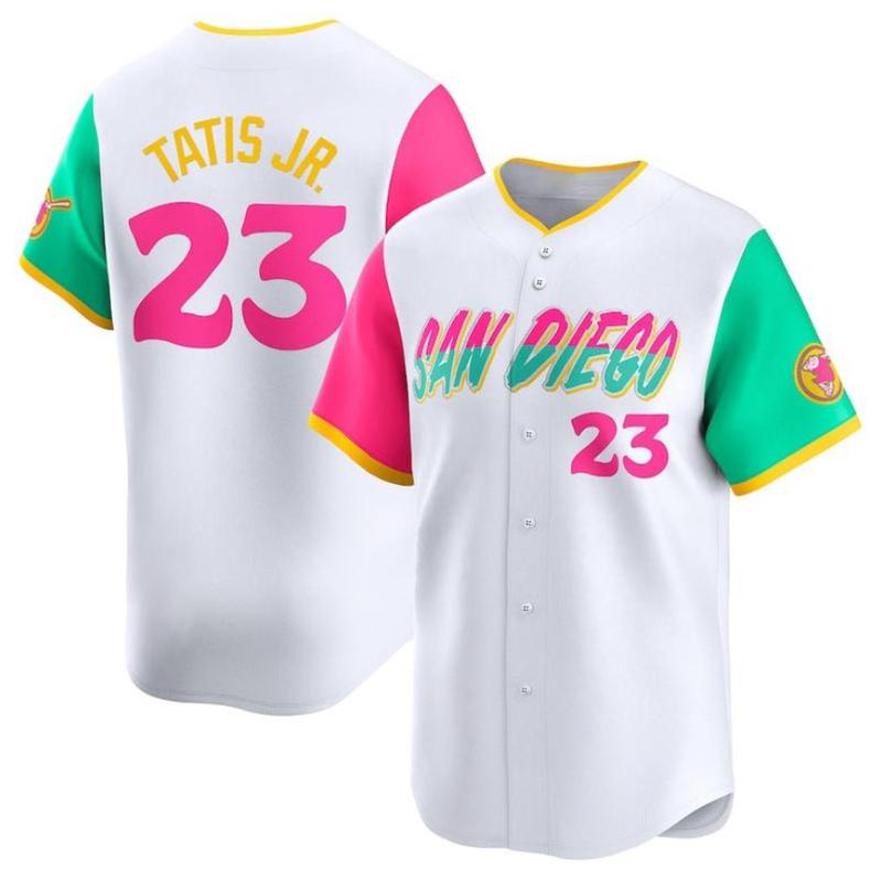 Fernando Tatis Jr S@n Diego Padres City Connect Limited Player Jersey - White, Youth Large Jersey, Baseball Jersey