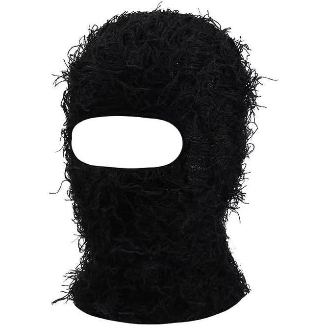 Distressed Balaclava Knitted Full Face Ski Mask Winter Windproof Neck Warmer for Men Women Distress Mask Beanie