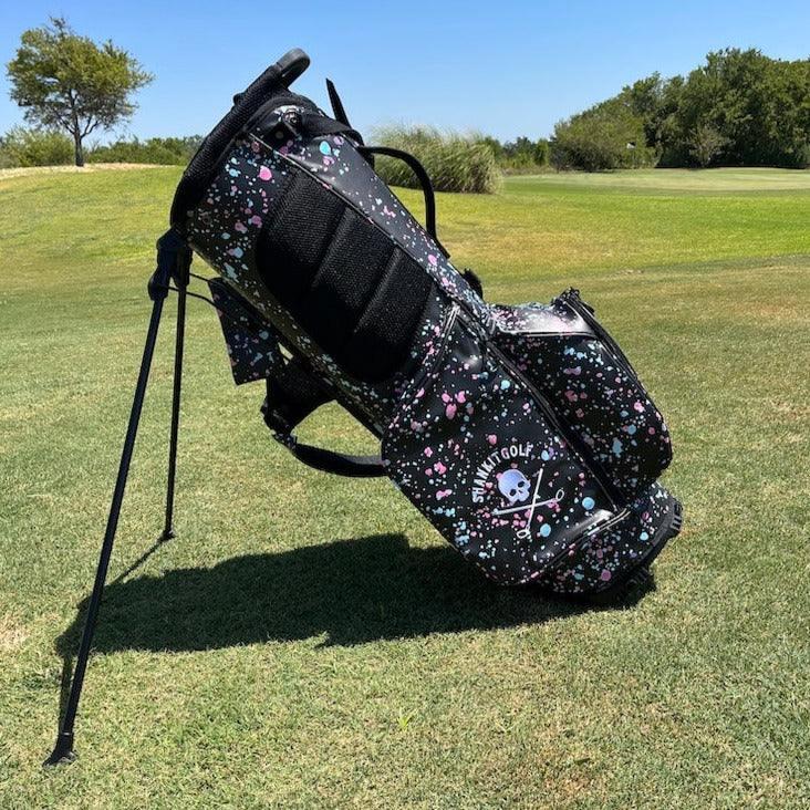 Black Paint Splatter Golf Bag - 14 way Divider