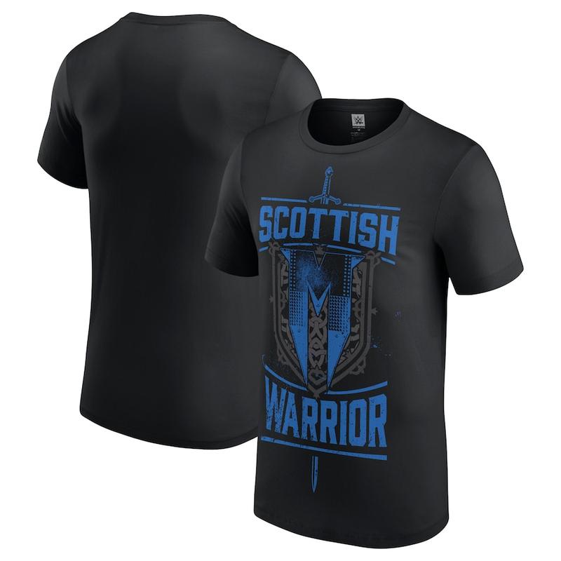 Drew McIntyre Scottish Warrior T-Shirt, Wrestling Tee, WWE Tee, Wrestling Gift, Boxer Tee, Sports Shirt, Workout T-shirt, Gift for Him Gift For Her Shirt Shirt Shirt Cotton Menswear Top Shortsleeve Streetwear