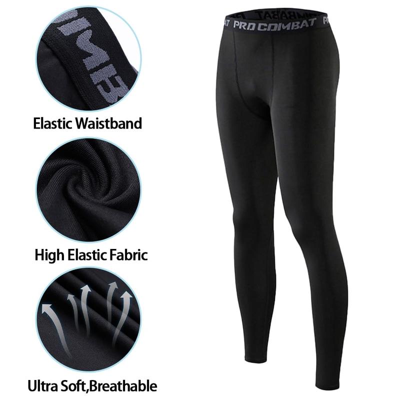 Men's Compression Pants Athletic Tight,Leggings Base Layer Bottoms for Running Workout Sports Yoga Basketball stretchy