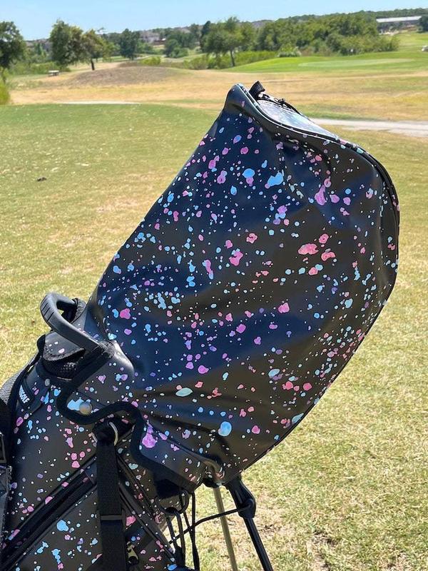 Black Paint Splatter Golf Bag - 14 way Divider