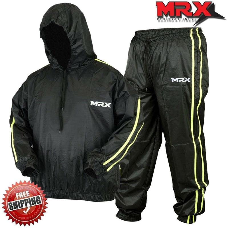 MRX Mens Sauna Sweat Suit for Gym Training, Boxing or MMA Workouts - Weight Loss Slimming