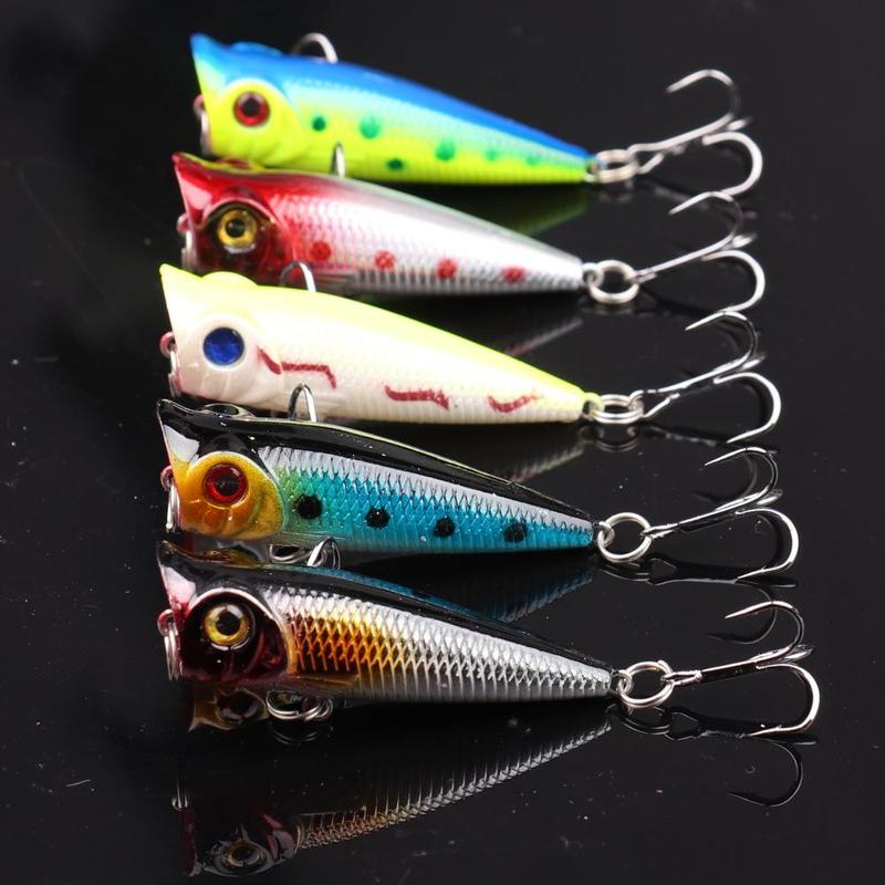 Mini Fishing Lures (5 Counts set), Simulation Fishing Lure With Hook, Fishing Accessories For Outdoor Fishing