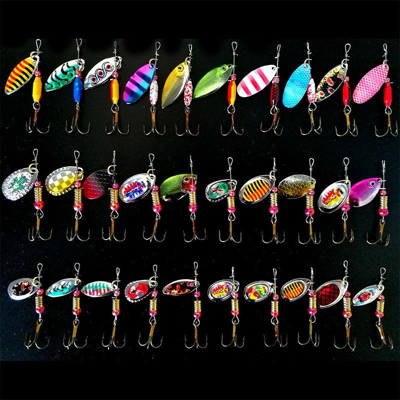 Artificial Fishing Lures with Hook, 30pcs Rotating Fish Shaped Fishing Lures, Fishing Bait, Fishing Accessories for Outdoor Fishing, Fishing Gear, Fishing Equipment, Fishing Gifts for Men, Fishing Supplies, Christmas Gift