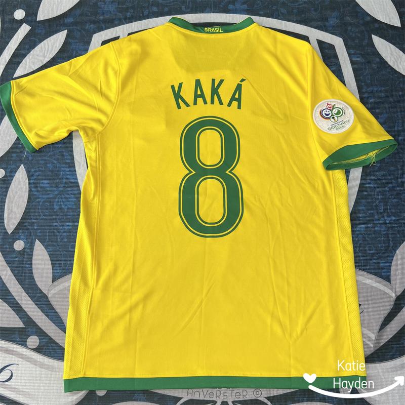 2002 World Cup Brazil Retro Jersey Kaka No.8 Soccer Jersey