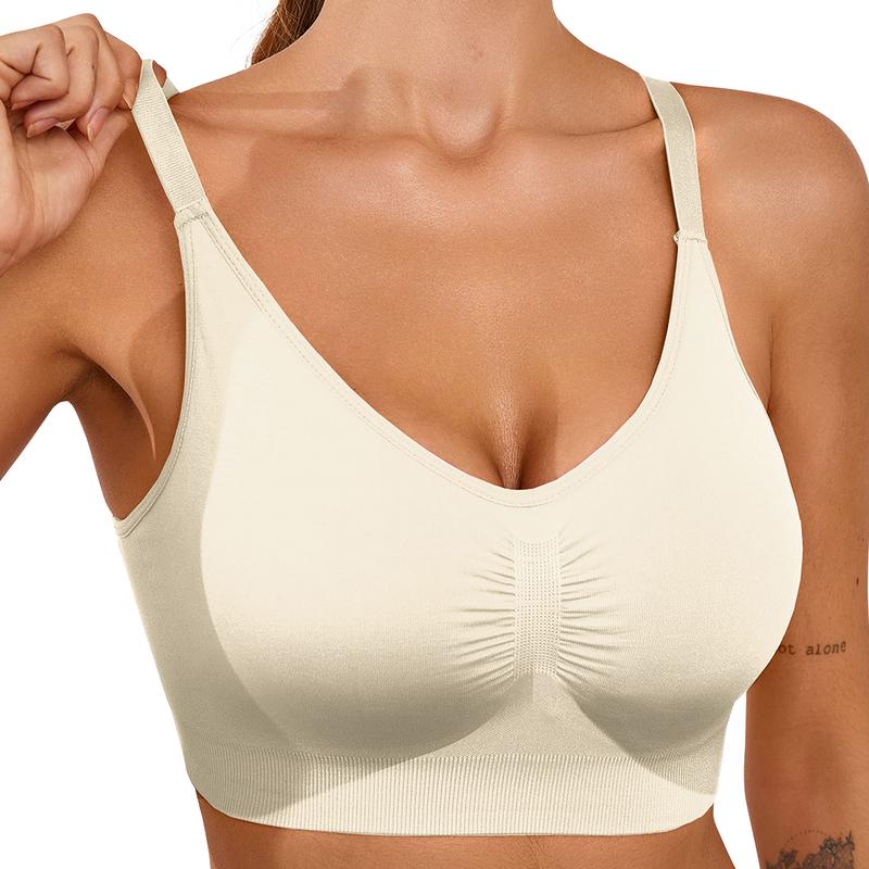 VRcomfy Women's Wireless Sculpt Comfort Bralette Sports Bra - , Casual Everyday comfort underwear