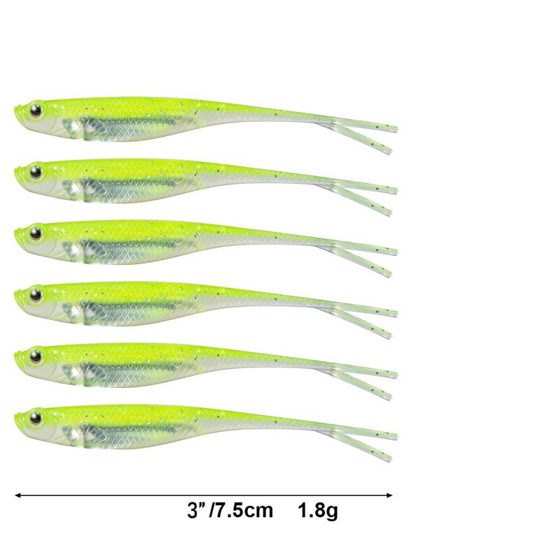 Artificial Fishing Lure, Reflective Simulation Soft Fish, High Quality X Tail Fork Tail Fake Bait, Outdoor Fishing Accessories