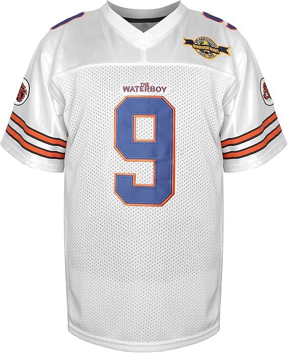 Phoneutrix Bobby Boucher #9 The Waterboy Adam Sandler Movie Mud Dogs Bourbon Bowl Football Jersey - Men's Sports Apparel