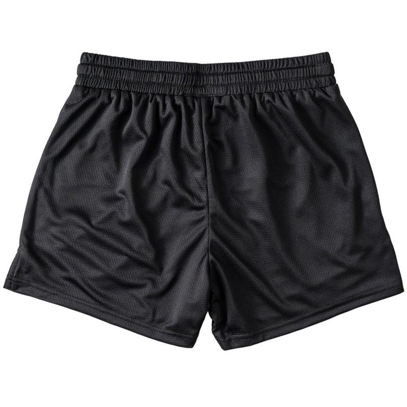 [Kill Crew] Muay Thai Shorts Flame - Blackout, Unisex, Mid Thigh Cut, Pockets, Gym Shorts, Elastic Waistband, Long drawcord with wax tips