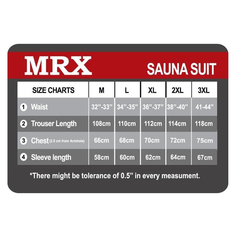 MRX Mens Sauna Sweat Suit for Gym Training, Boxing or MMA Workouts - Weight Loss Slimming