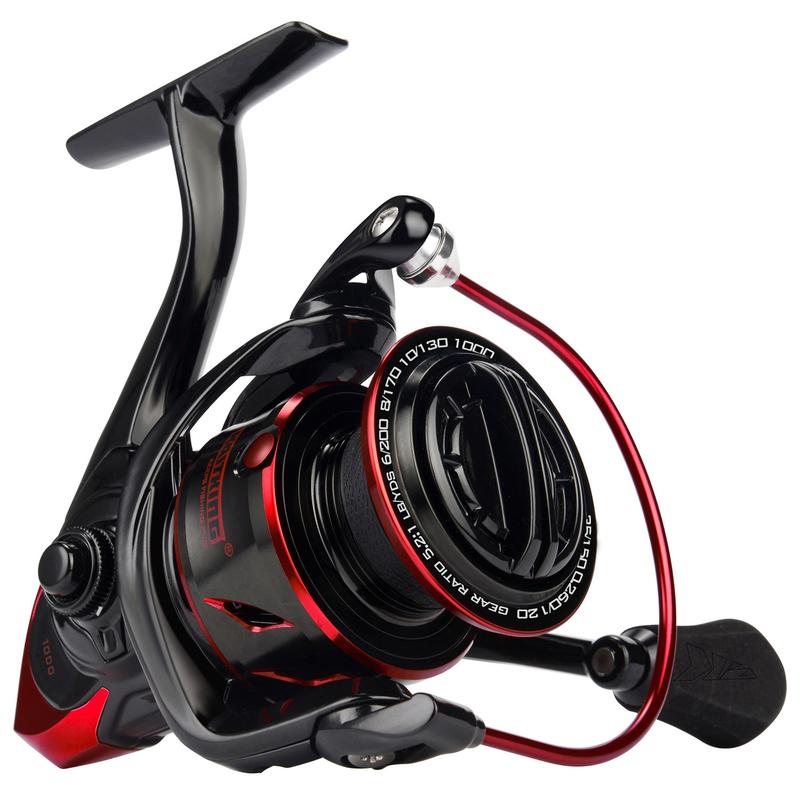 KastKing Sharky III Fishing Reel - New Spinning Reel - Carbon Fiber 39.5 LBs Max Drag - 10+1 Stainless BB for Saltwater or Freshwater - Oversize Shaft - Super Value!