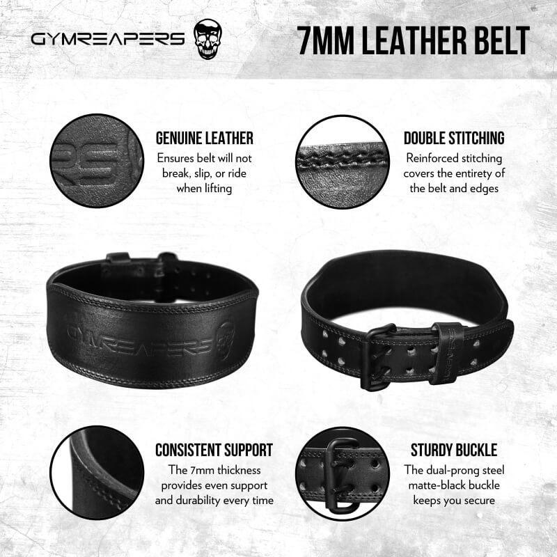 Gymreapers Weightlifting Belt | 7mm Leather Back Support