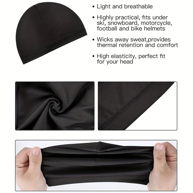 Cycling Skull Cap Liner(1 Count), Breathable & Sweat-absorbing Cap, Sports Hat for Running & Cycling