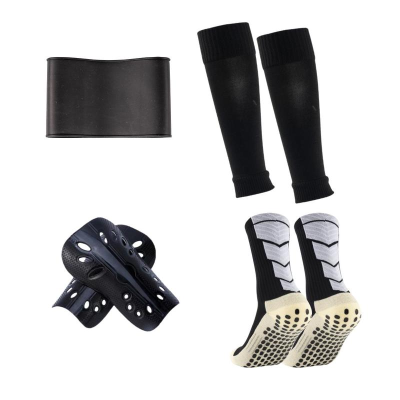 Non-slip Football Socks Set, 1 Set Anti-wear Football Equipment, Football Protective Leg Pad, Sports Socks Set for Men & Women