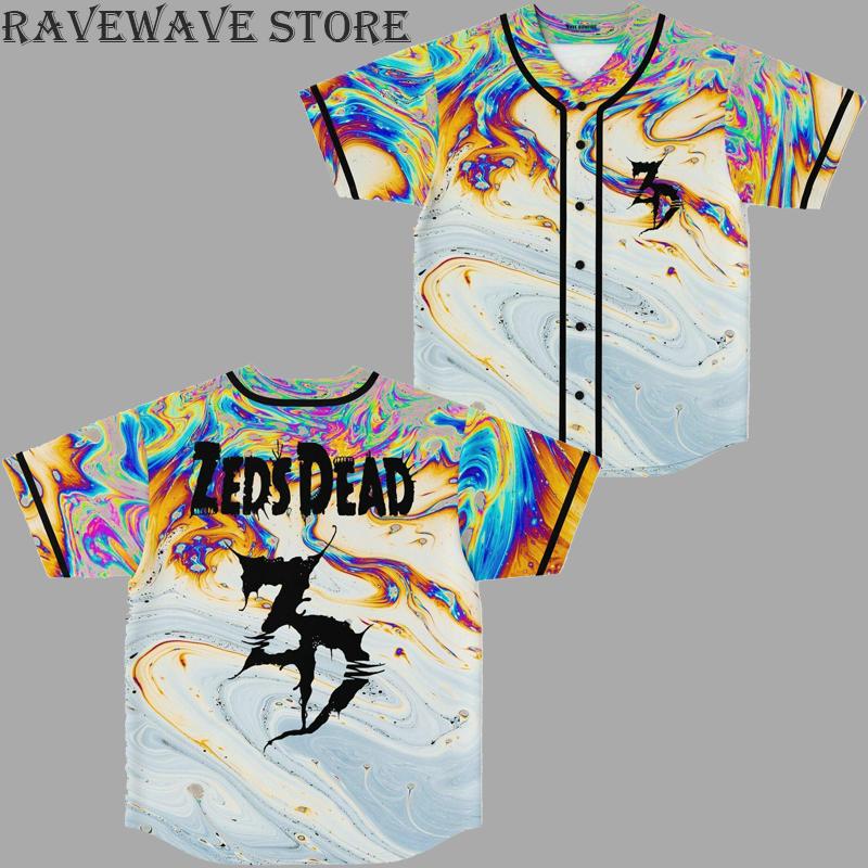 Zeds Dead Acid trip Baseball Jersey, EDM Gift, Electronic Dance Music Outfit, EDM Festival Shirt, Rave Family Gift, Unisex