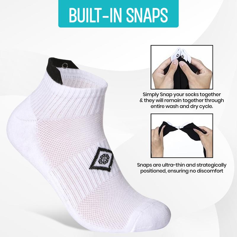 Whipper Snapper Socks Unisex Cushioned Cotton 6 pack with Arch-band Support