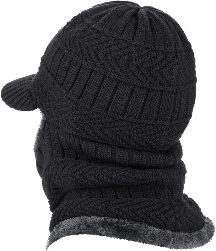 Winter Knitted Balaclava Beanie Hat Warm Cycling Ski Mask, Women Windproof Hood, Balaclavas Heavyweight Thermal Fleece