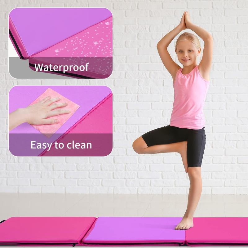 Gymnastics Mat 6'x3'x2''  10'x4'x2'' Exercise Mat Gym Mat for Home Aerobics Workout Foldable Tumbling Mat Children Gifts