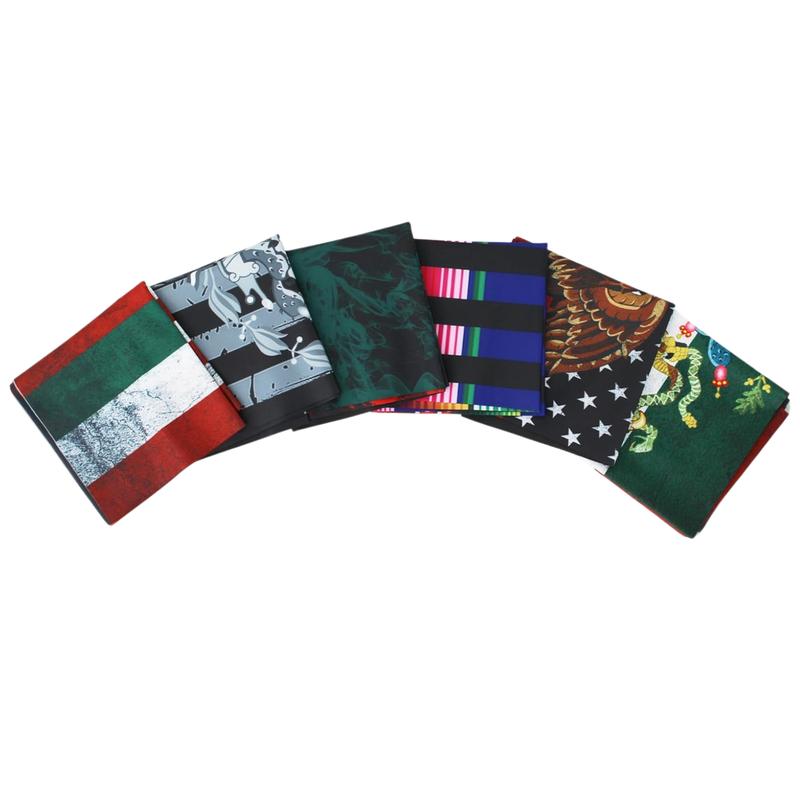 6 Pieces Mexican Flag Neck Gaiter Tube Scarf Headbands Bandana Mexico Balaclava For Outdoor Running Cycling Skating Work Out