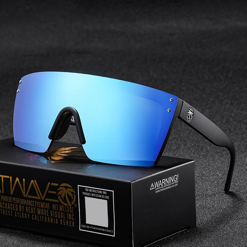 Heat Wave Sports Fashion Glasses - Protection, Square Frame for Running & Cycling, Includes Case