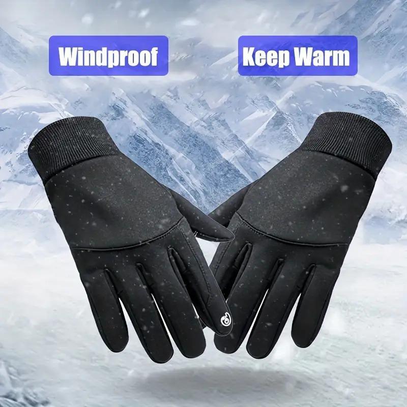 Winter Warm Cycling Gloves, 1 Pair Touch Screen Waterproof Cycling Outdoor Non-slip Sports Gloves, Sports Gloves for Men