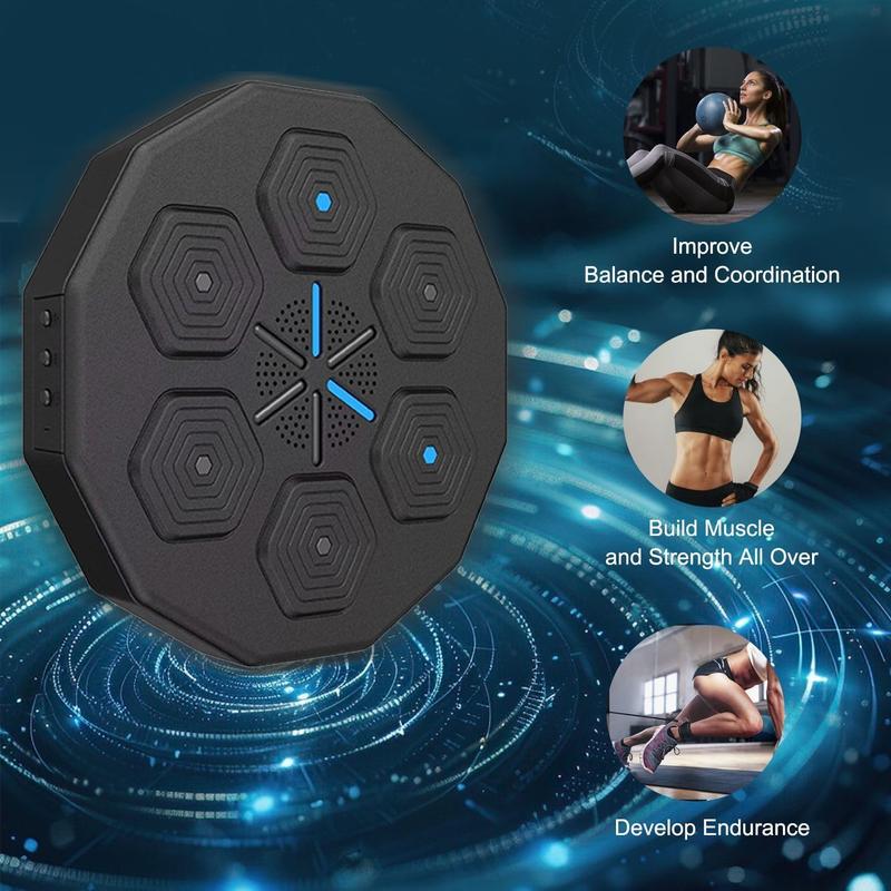 Smart Bluetooth Music Boxing Machine with 14oz Gloves, Wall Mounted Electronic Punching Pad for Adults & Kids, Beat Sync Technology, Home Workout