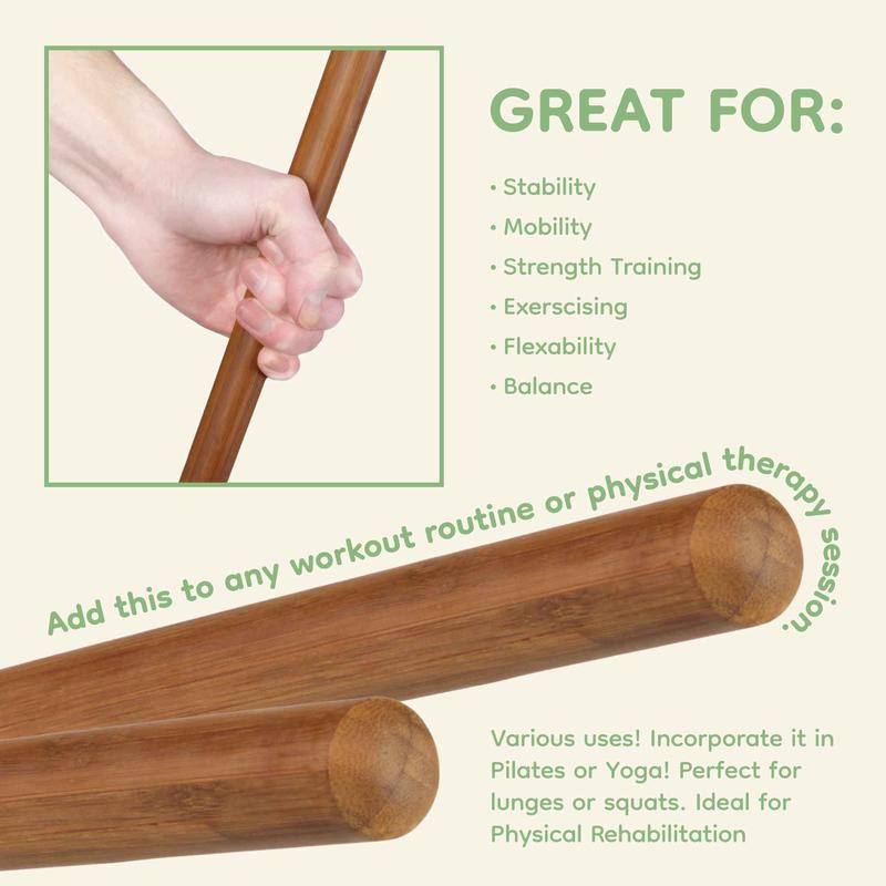 Bamboo Bo Staff Round End