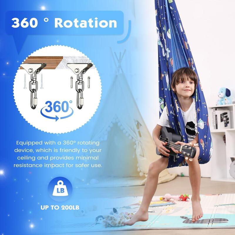 Wildken Sensory Swing Indoor Outdoor , Therapy Swing Indoor 360° Swivel Hanger Cuddle Swing Outdoor Hammocks, Has Calming Effect On Child for Children with ADHD Sensory Integration