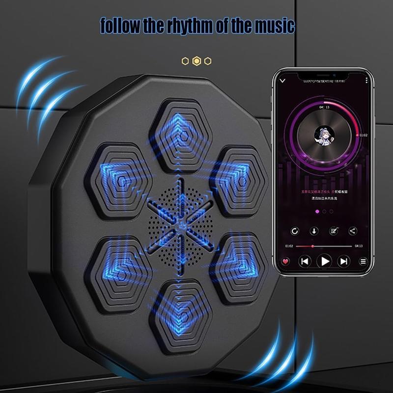 Smart Bluetooth Music Boxing Machine with 14oz Gloves, Wall Mounted Electronic Punching Pad for Adults & Kids, Beat Sync Technology, Home Workout