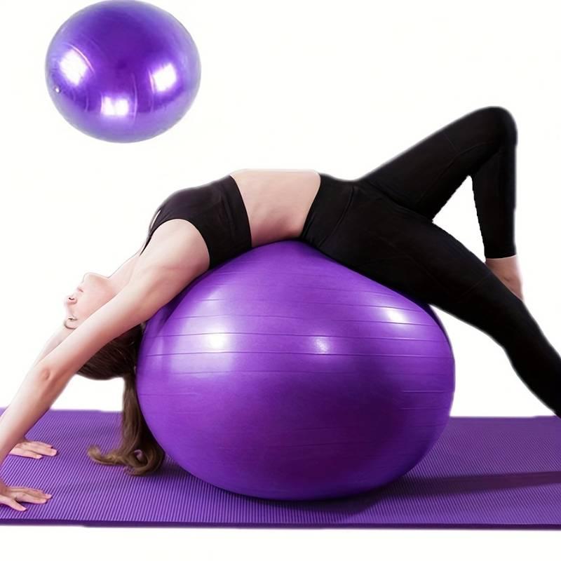 Exercise Ball Yoga Ball, Thick Anti-Slip Pilates Ball for Pregnancy Birthing, Workout and Core Training, Anti-Burst Fitness Ball with Air Pump, Suitable for Home Gym Office.