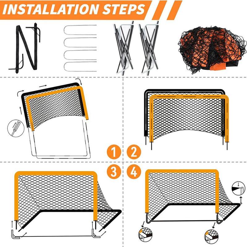 Portable Soccer Goal, 1 Set Pop Up Soccer Goal, Football Goal for Backyard, Indoor and Outdoor, Football Accessories