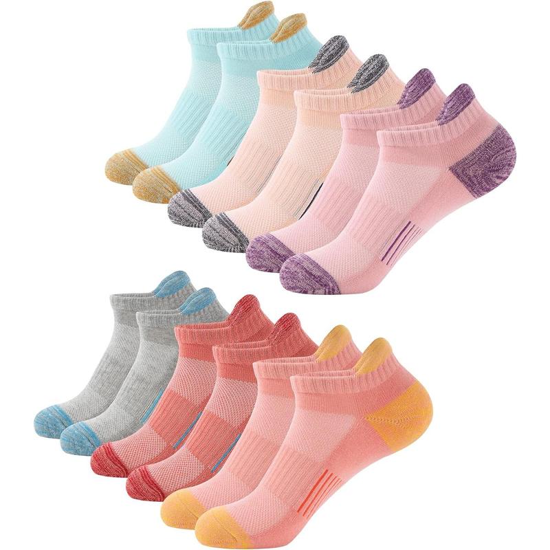 Running Ankle Socks for Women Athletic Cotton Cushioned 5-6 Pairs Workout No Show Socks Women