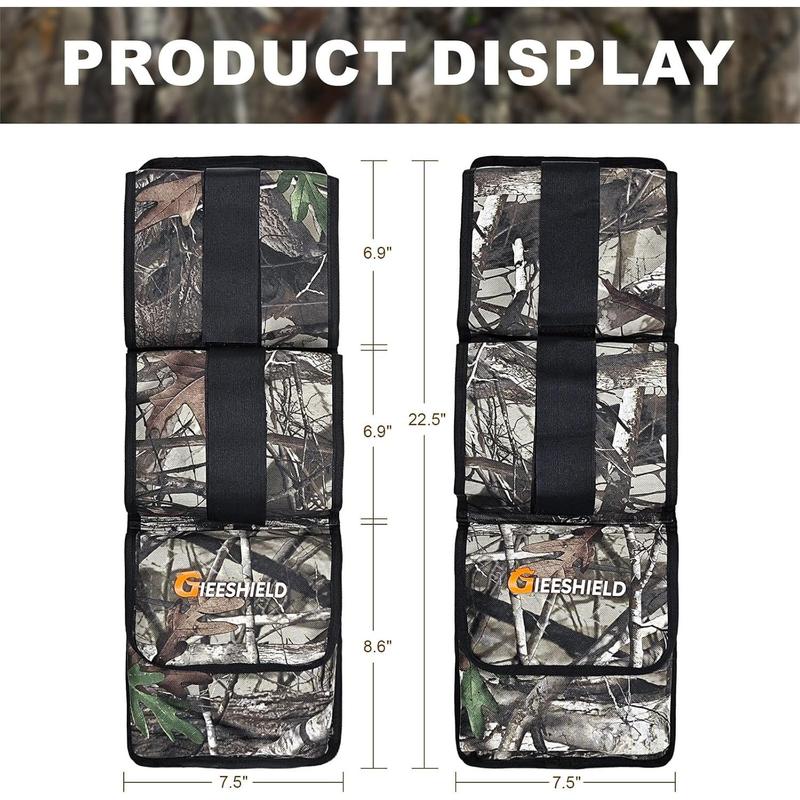 Gun Rack（Set of 2）, Seat Back Gun Rack with Adjustable Straps, 600D Oxford Cloth, Universal Rifle Holder, PVC Coated, Secure Storage Pockets for Hunting Gear, Easy to Install Vehicle Gun Rack