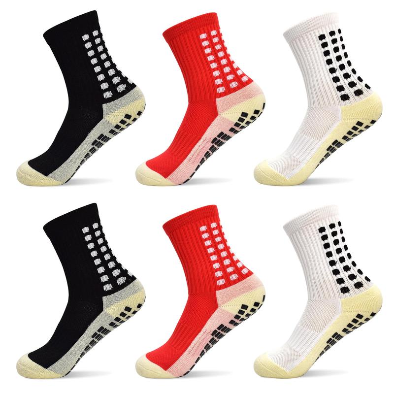 Grip Soccer Socks Anti Slip Non Slip Men's Athletic Socks for Football Basketball Sports