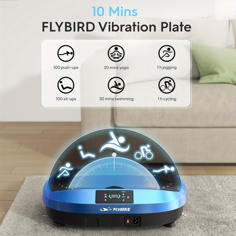 Fitness Stepper Flybird Vibration Board-4D and Oscillation Two Types of Vibrating Platform, Full Body Exercise Vibration Board Exercise Machine for Bone Density Construction and Lymphatic Drainage