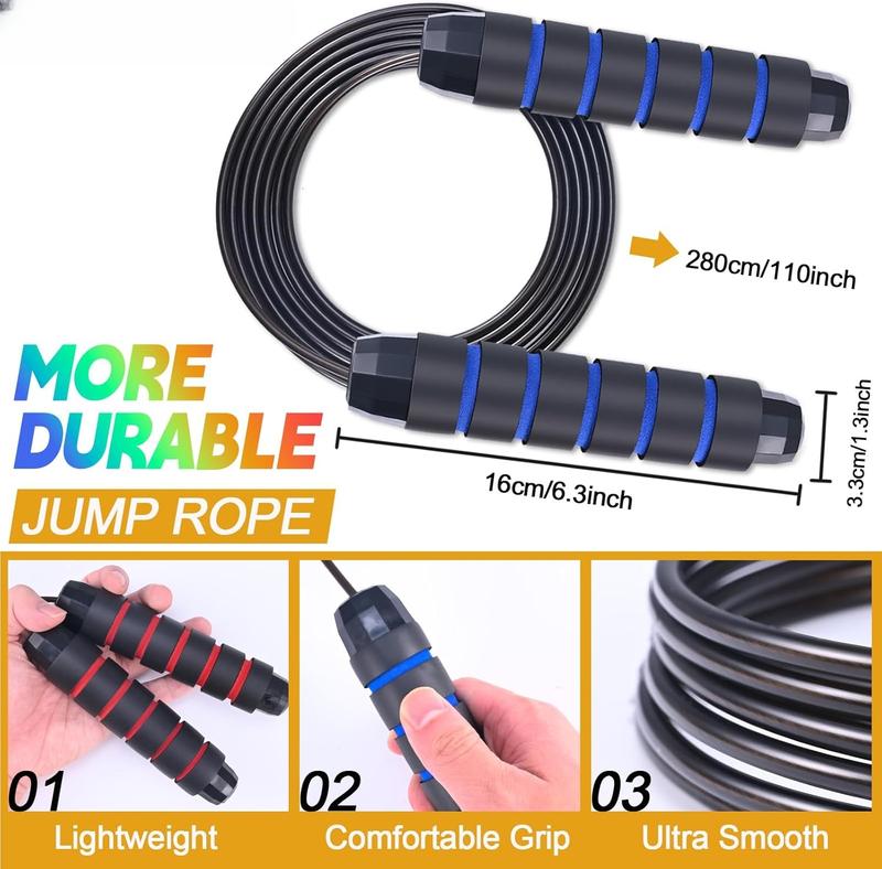 Jump Rope for Women Men , Adjustable Skipping Rope with Ball Bearings, Professional Jumping Rope with  Handles, Tangle-Free Rapid Speed Jump Ropes for Fitness Workout Boxing Exercise