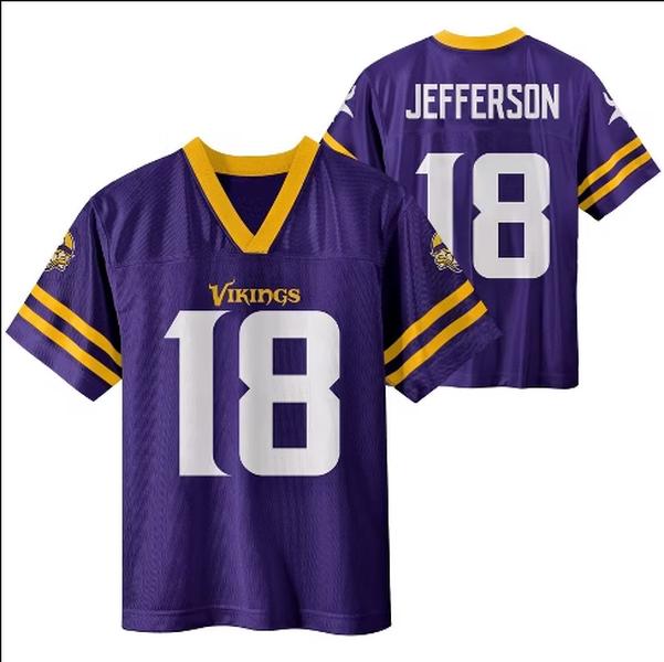 Minnesota Vikings Boys' Short Sleeve Justin Jeffers0nn Jersey