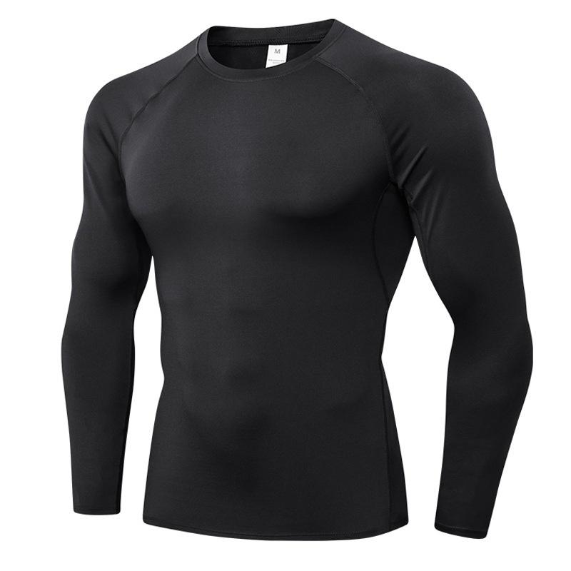 Men's Compression Shirts Longs Sleeve Workout Gym T-Shirt Running Tops Cool Dry Sports Base Layer Athletic Undershirts