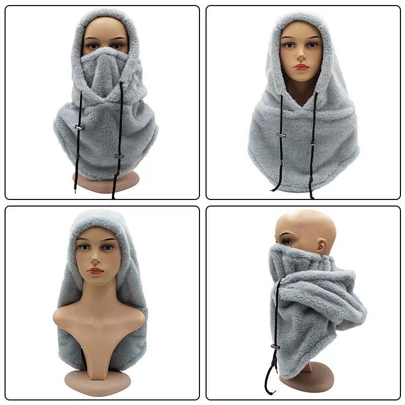 Christmas gift Cold Weather Face and Neck Mask, Windproof Winter Mask, Scarf, Warm Hood Scarf for Skiing and Biking, Unisex