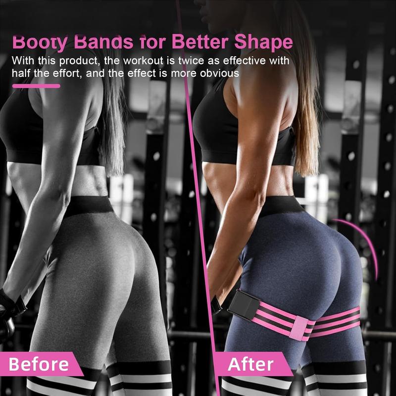 Booty Bands,  Flow Restriction Bands for Women Men, Adjustable BFR  Bands for Glutes &  Building, Occlusion Resistance Bands