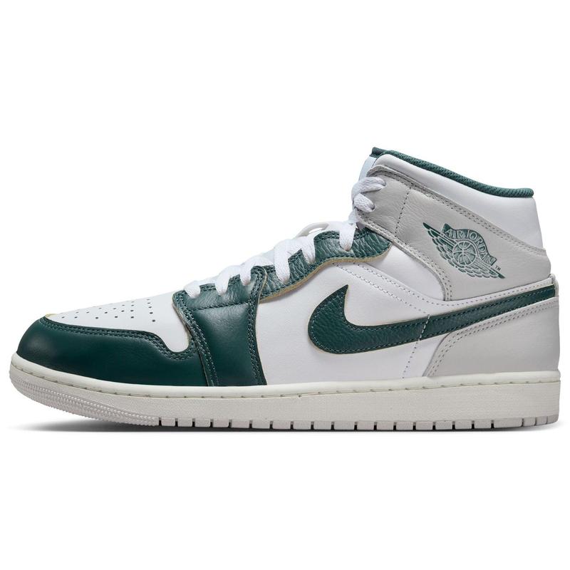 Men's Jordan 1 Mid SE White Oxidized Green-Sail (FQ7720 103)