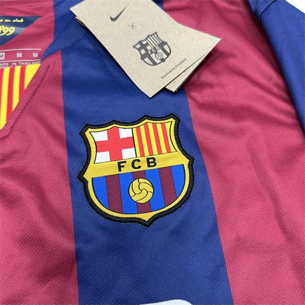 NIKE 1415 Season FCB Home Champions League Final Short Sleeve Top Neymar Jr. No.11 Retro Soccer Jerseys Quick Drying