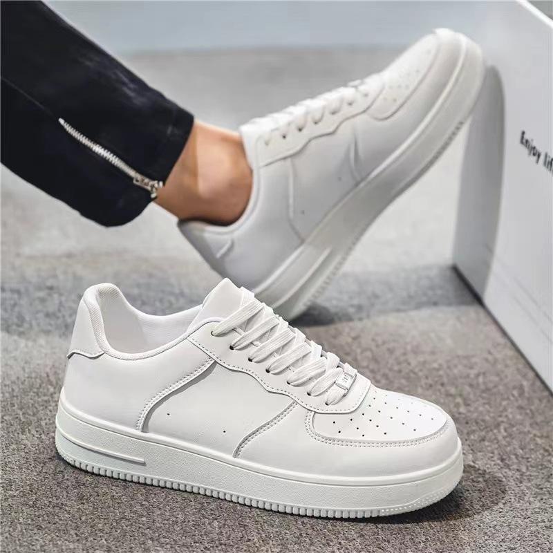 Board Shoes Air Force One Platform White Shoes Spring Leisure Breathable Sports All-Match Fashion Student Black Men's Shoes